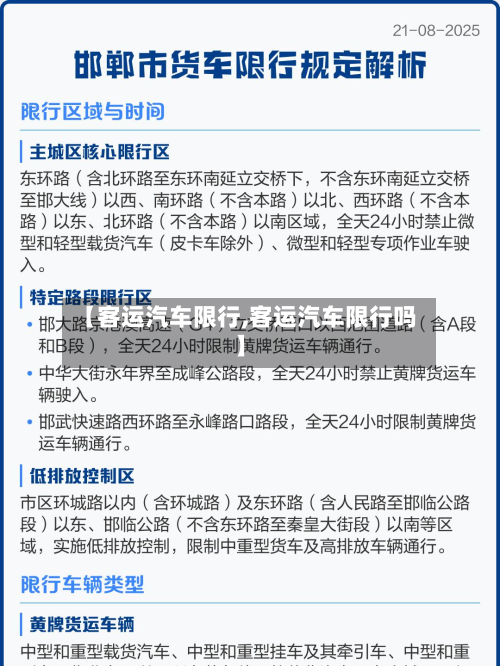 【客运汽车限行,客运汽车限行吗】