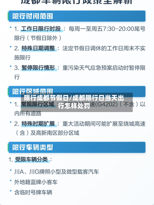 限行成都节假日/成都限行日当天出行怎样处罚-第2张图片