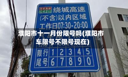 濮阳市十一月份限号吗(濮阳市车限号不限号现在)-第2张图片