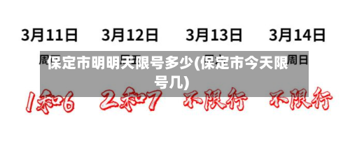 保定市明明天限号多少(保定市今天限号几)