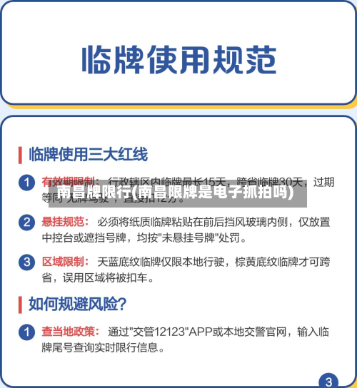 南昌牌限行(南昌限牌是电子抓拍吗)