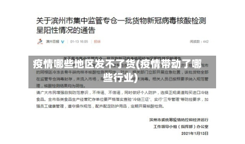 疫情哪些地区发不了货(疫情带动了哪些行业)