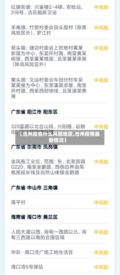 【沧州疫情什么风险地区,沧州疫情最新情况】-第2张图片