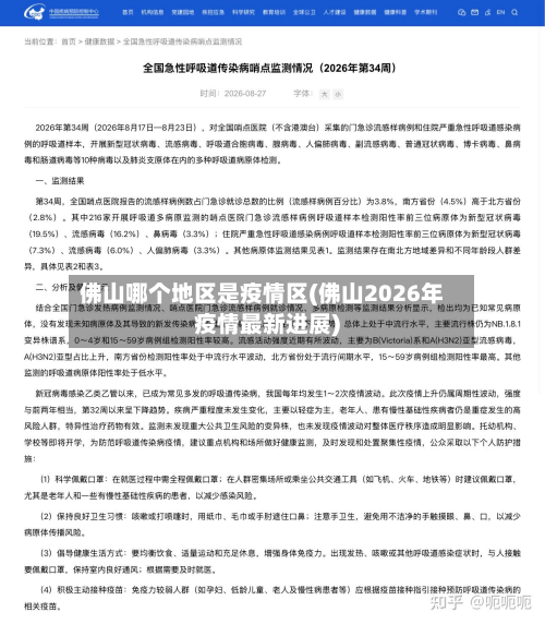 佛山哪个地区是疫情区(佛山2026年疫情最新进展)