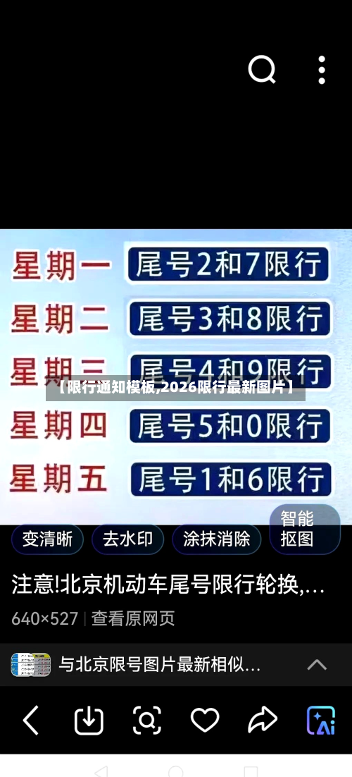 【限行通知模板,2026限行最新图片】-第2张图片