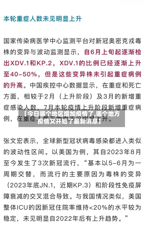 【今日哪个地区增加疫情了,哪个地方疫情又开始了最新消息】-第2张图片