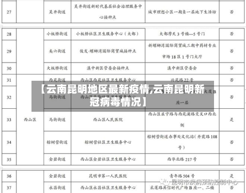 【云南昆明地区最新疫情,云南昆明新冠病毒情况】-第3张图片