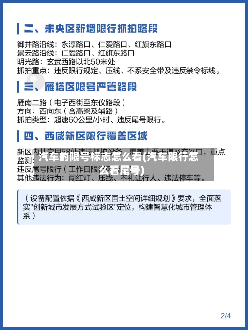 汽车的限号标志怎么看(汽车限行怎么看尾号)