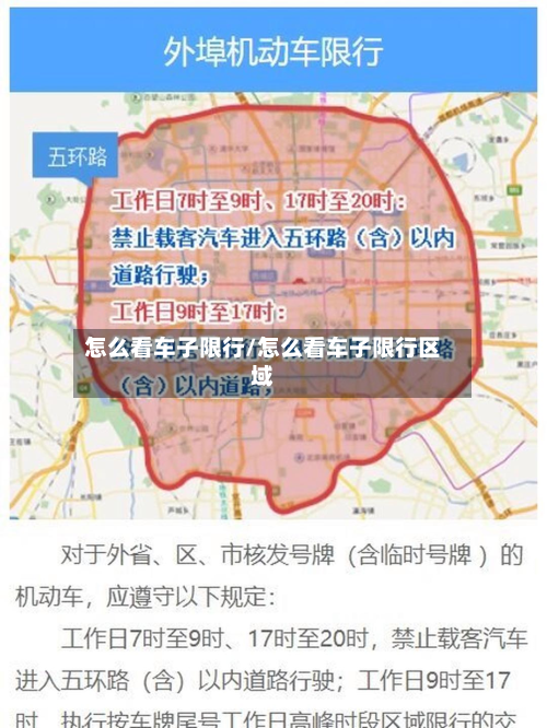 怎么看车子限行/怎么看车子限行区域