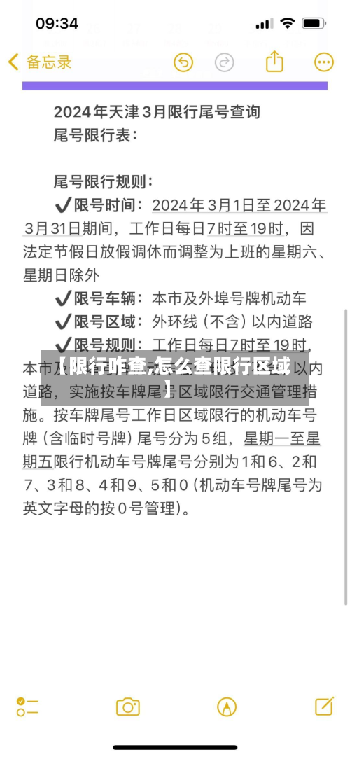 【限行咋查,怎么查限行区域】