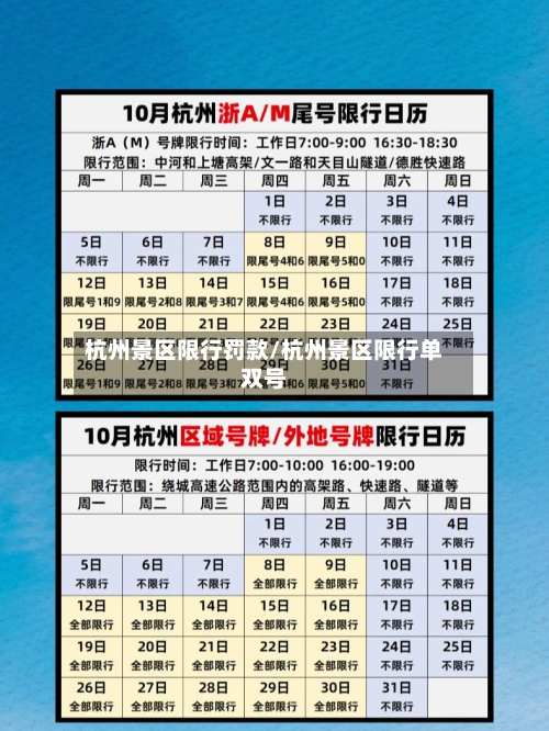 杭州景区限行罚款/杭州景区限行单双号
