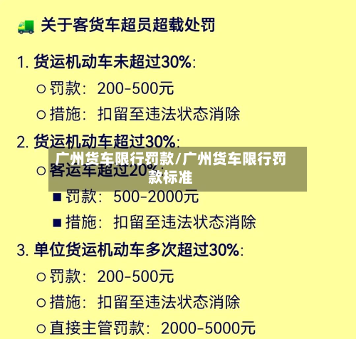 广州货车限行罚款/广州货车限行罚款标准-第2张图片