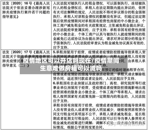 疫情地区可以开店吗现在/疫情期间生意难做房租可以减吗-第2张图片