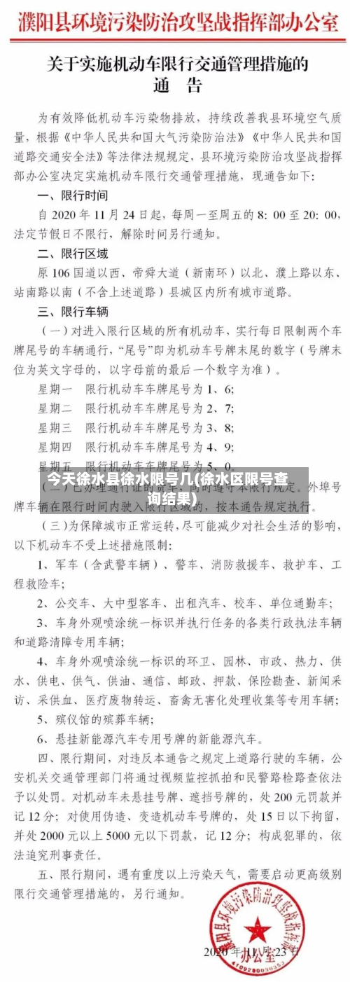 今天徐水县徐水限号几(徐水区限号查询结果)-第3张图片