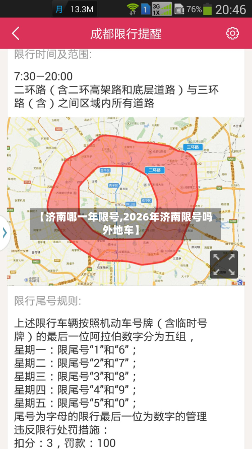 【济南哪一年限号,2026年济南限号吗外地车】