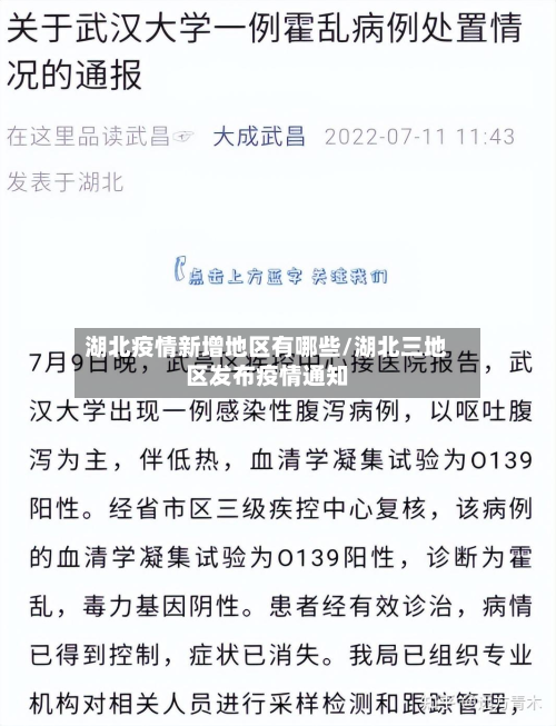 湖北疫情新增地区有哪些/湖北三地区发布疫情通知