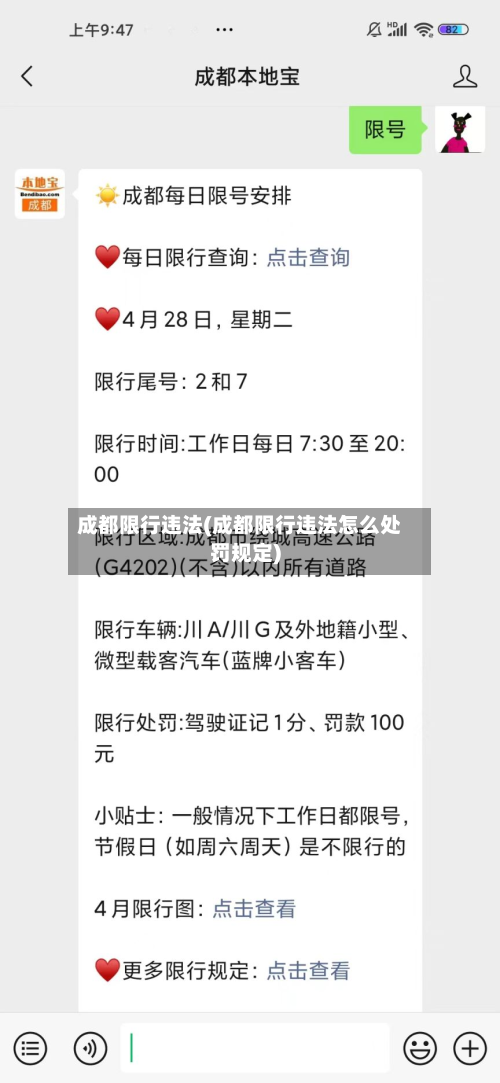 成都限行违法(成都限行违法怎么处罚规定)