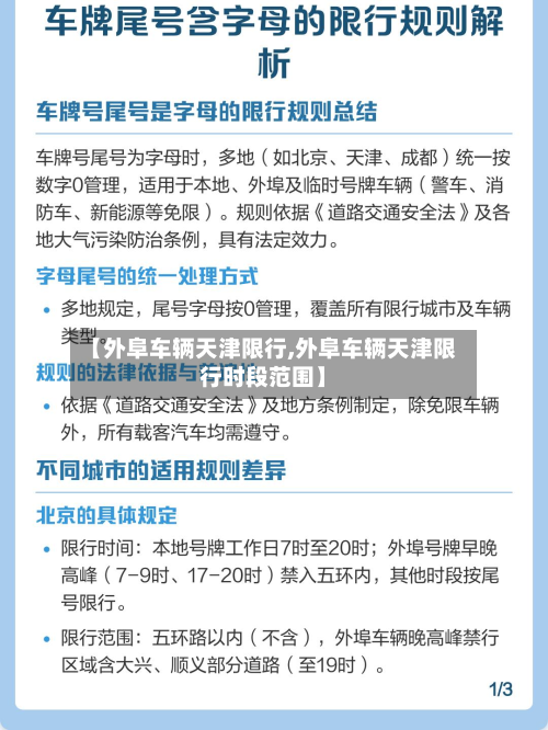 【外阜车辆天津限行,外阜车辆天津限行时段范围】