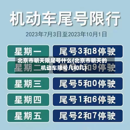 北京市明天限尾号什么(北京市明天的机动车限号几和几)