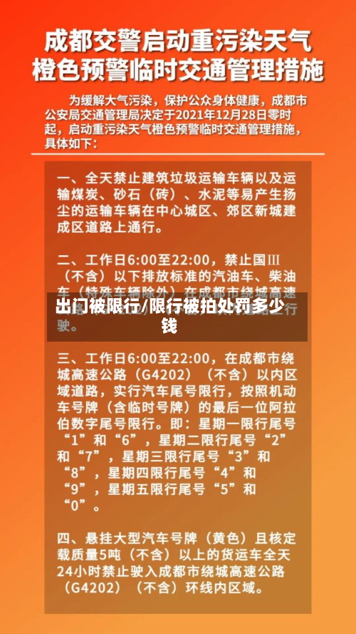 出门被限行/限行被拍处罚多少钱-第2张图片