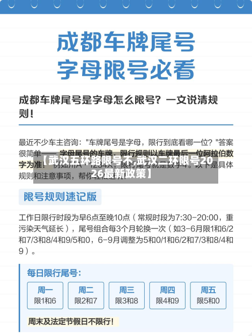 【武汉五环路限号不,武汉二环限号2026最新政策】