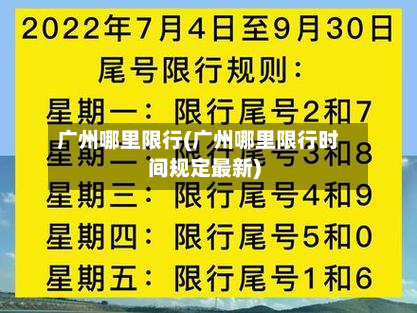 广州哪里限行(广州哪里限行时间规定最新)