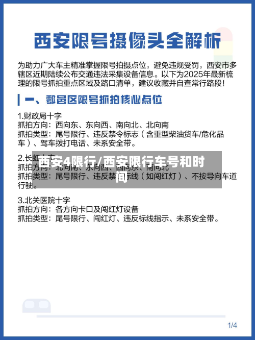 西安4限行/西安限行车号和时间