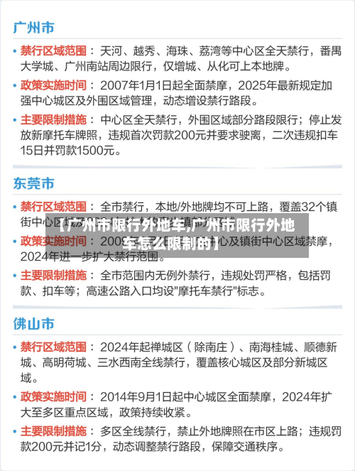 【广州市限行外地车,广州市限行外地车怎么限制的】-第3张图片