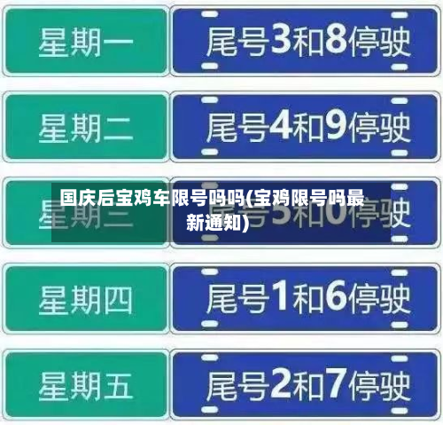 国庆后宝鸡车限号吗吗(宝鸡限号吗最新通知)-第3张图片