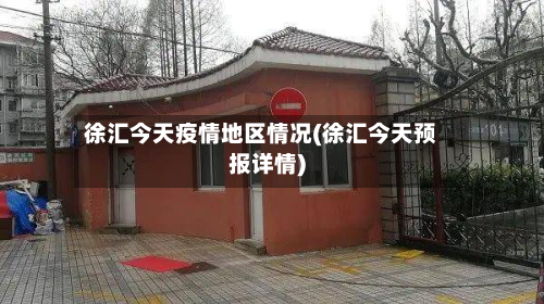 徐汇今天疫情地区情况(徐汇今天预报详情)