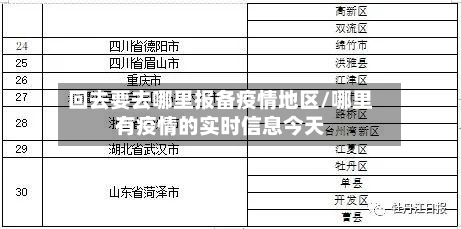 回去要去哪里报备疫情地区/哪里有疫情的实时信息今天-第3张图片