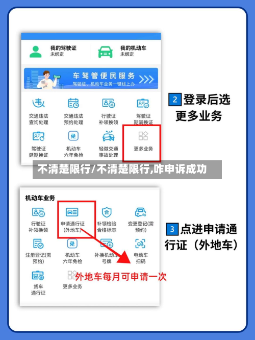 不清楚限行/不清楚限行,咋申诉成功