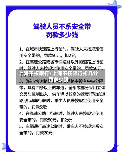 上海不按限行/上海不按限行扣几分罚多少钱-第2张图片