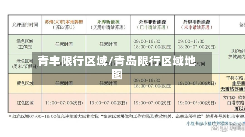 青丰限行区域/青岛限行区域地图