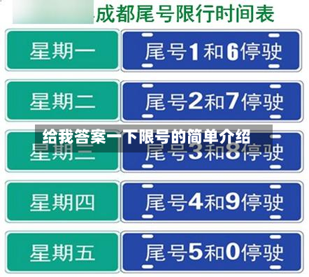 给我答案一下限号的简单介绍-第3张图片
