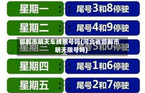 邯郸市明天车牌限号吗(河北省邯郸市明天限号吗)-第2张图片
