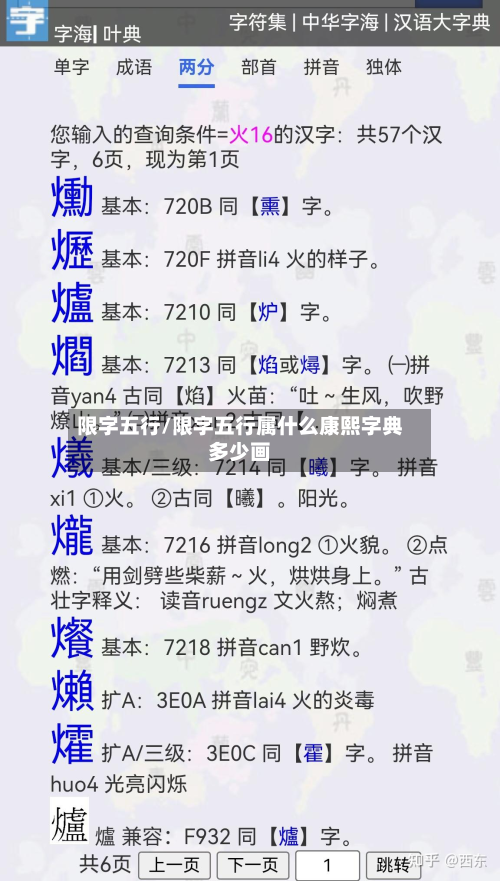 限字五行/限字五行属什么康熙字典多少画-第3张图片