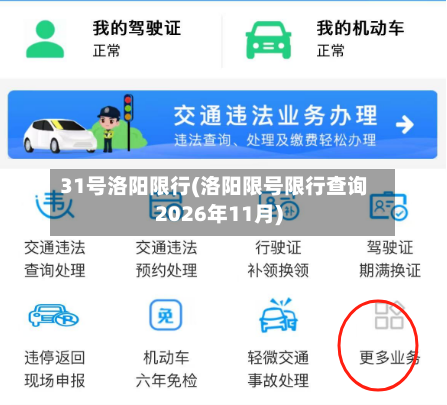 31号洛阳限行(洛阳限号限行查询2026年11月)-第2张图片