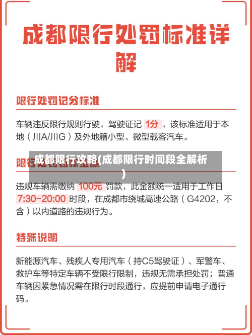 成都限行攻略(成都限行时间段全解析)