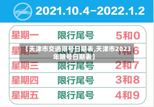 【天津市交通限号日期表,天津市2023年限号日期表】-第3张图片