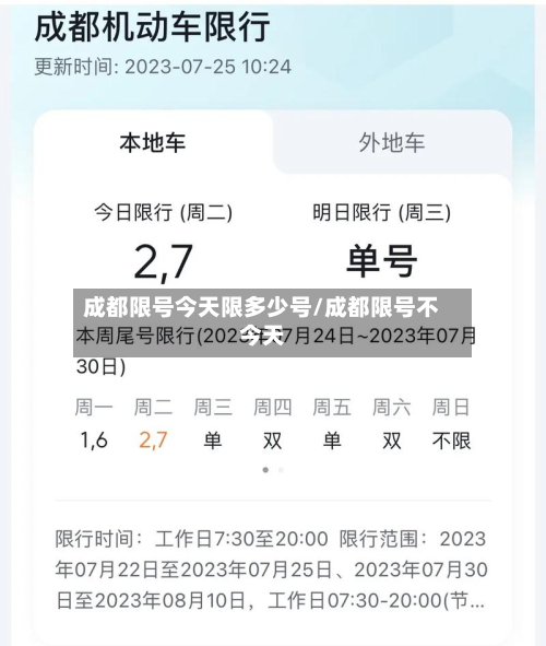 成都限号今天限多少号/成都限号不今天