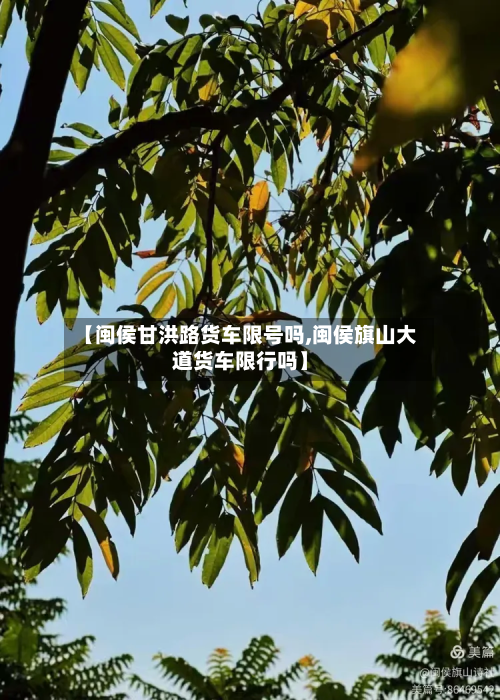 【闽侯甘洪路货车限号吗,闽侯旗山大道货车限行吗】-第2张图片