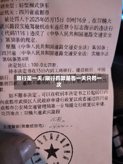 限行是一天/限行罚款是否一天只罚一次-第2张图片