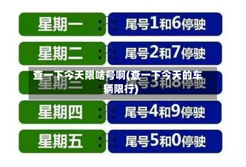 查一下今天限啥号啊(查一下今天的车辆限行)