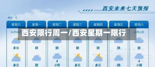 西安限行周一/西安星期一限行