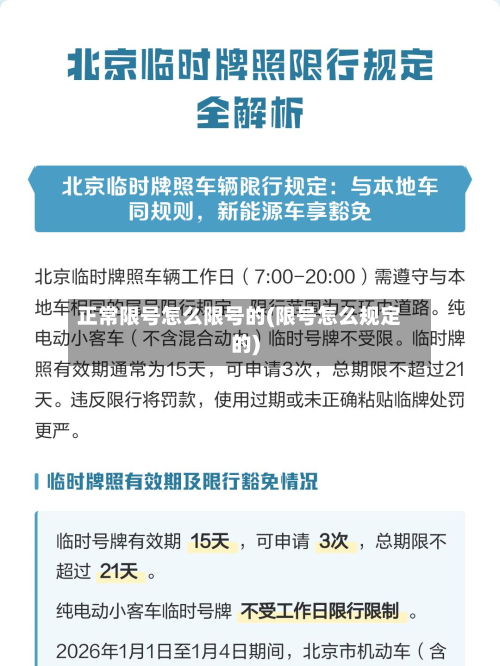 正常限号怎么限号的(限号怎么规定的)-第3张图片