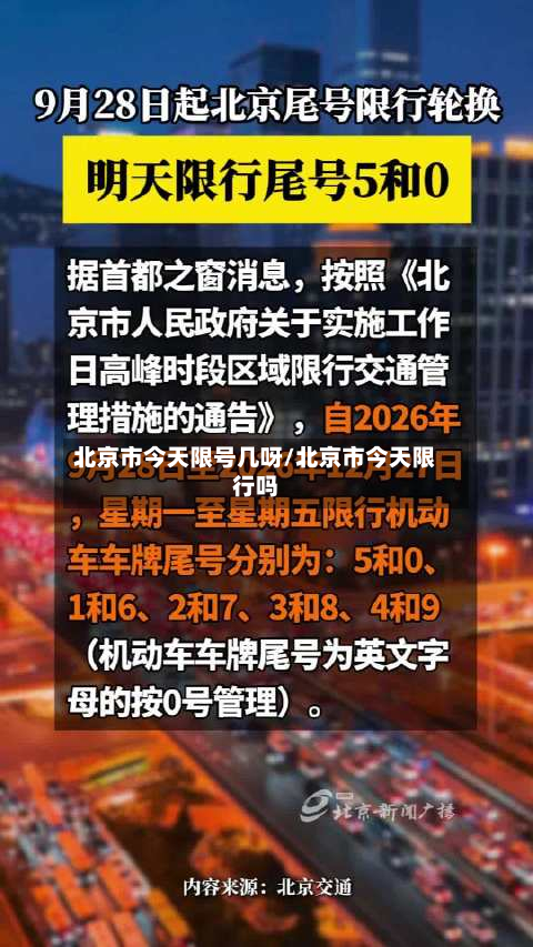 北京市今天限号几呀/北京市今天限行吗