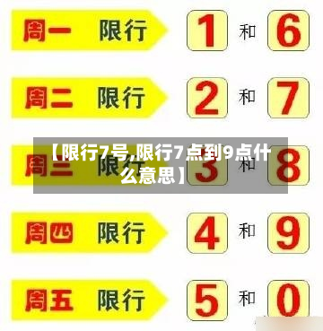 【限行7号,限行7点到9点什么意思】