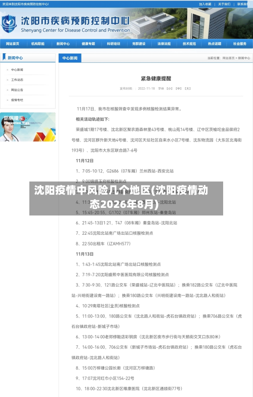 沈阳疫情中风险几个地区(沈阳疫情动态2026年8月)-第2张图片