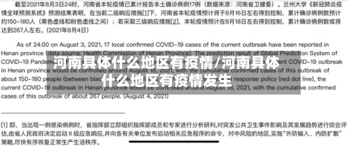河南具体什么地区有疫情/河南具体什么地区有疫情发生